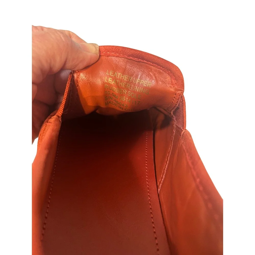 Tory Burch Suede Slip On Sneakers Womens 10.5‎ Burnt Orange LIKE NEW 46043